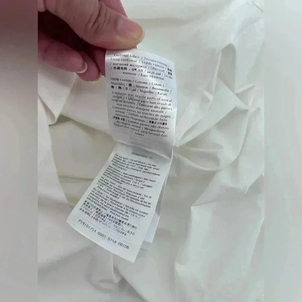 NWT $1400 VALENTINO Shirt IT40 US4 White Double Collar Made in Italy - Picture 9 of 13